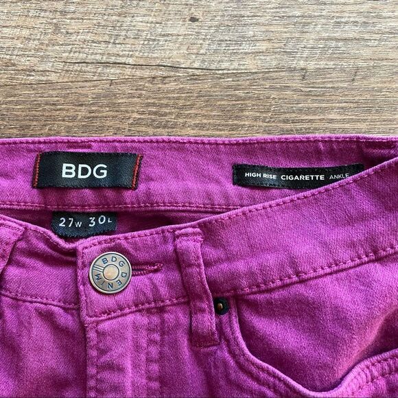 Urban Outfitters Jeans High Rise Cigarette Ankle Skinny BDG Purple - Picture 4 of 11